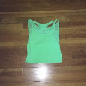 Firefly green lululemon crop top size 4
